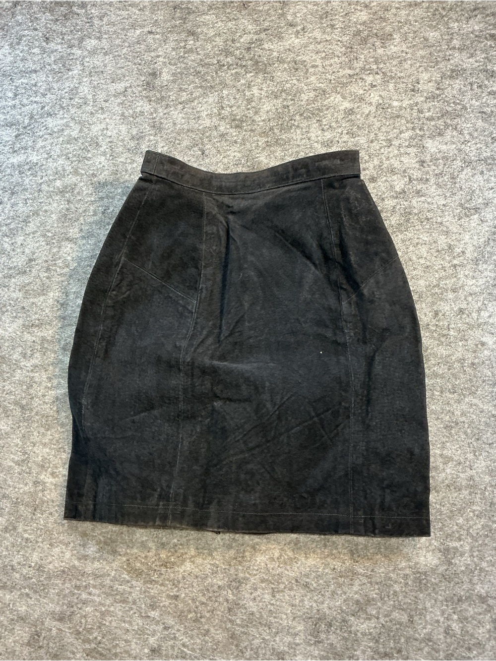 188 West Vintage 90s Black Patchwork Bikercore Leather Mini Skirt Size S